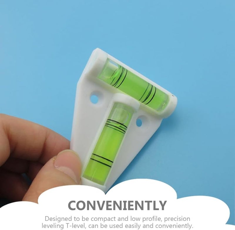 ميني تي تايب مغناطيسي فقاعة مستوى محمول أفقي سبيريت مستوى أبيض مثلث أداة - Image 3